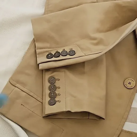 Tommy Hilfiger Men's Cotton Blazer Small Brown - Picture 15 of 16